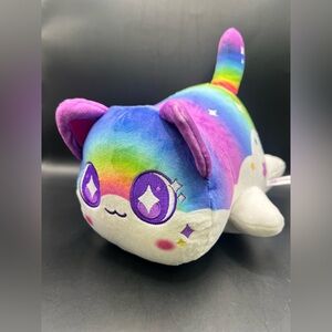 Aphmau- Large Colorful Rainbow Cat Plush- Meemeow,‎ Approx-11 inches long